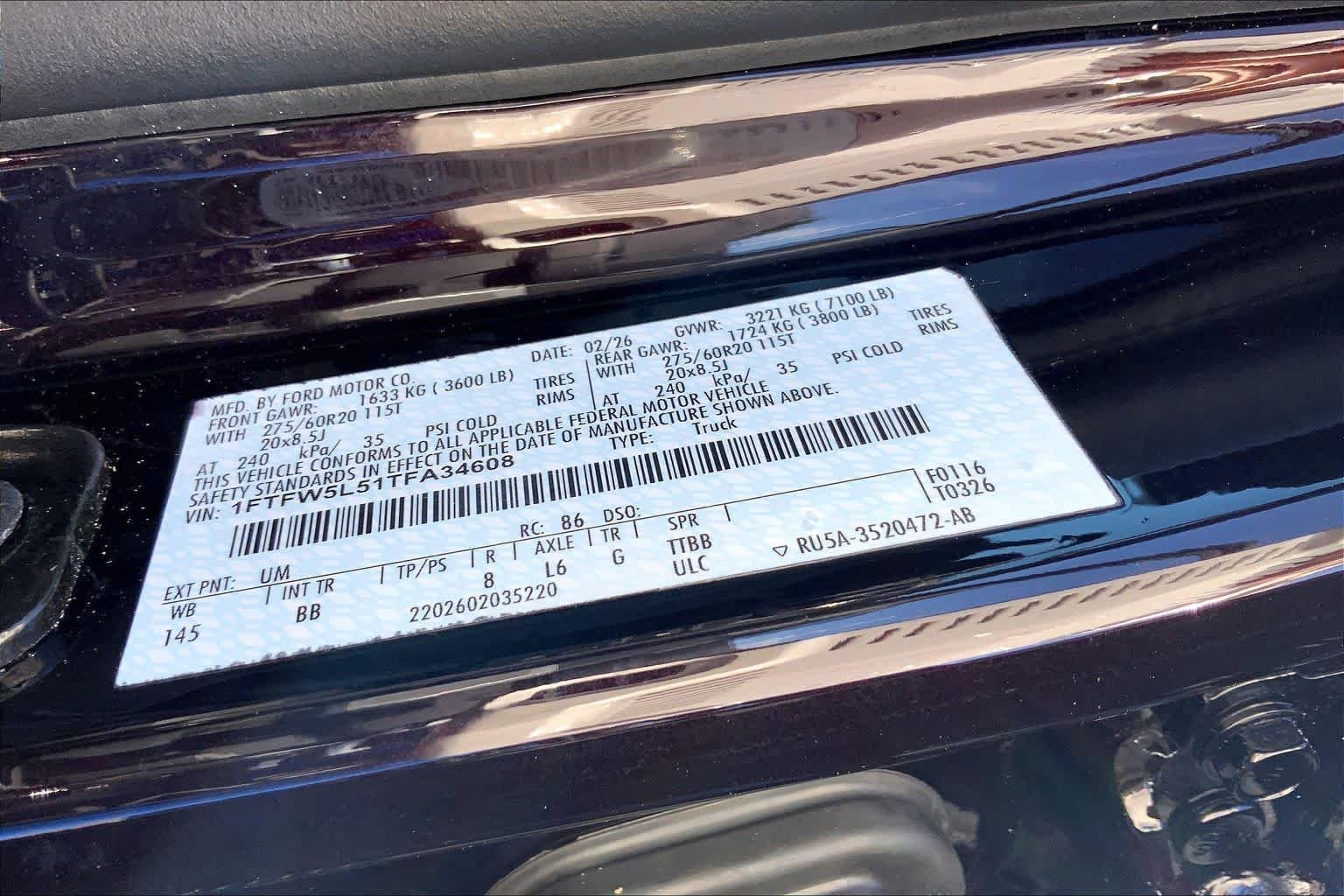 New 2026 Agate Black Metallic Ford Lariat® image 16