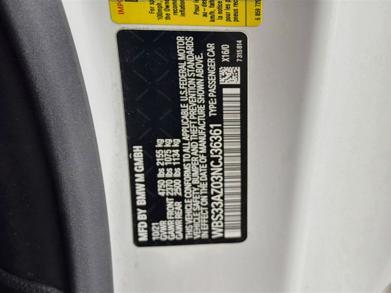 Used 2022 Frozen Brilliant White Met BMW Competition image 32