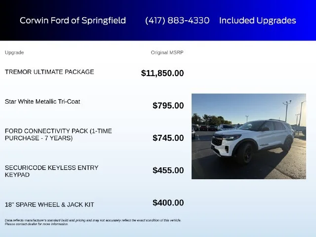 Used 2026 Star White Ford Tremor image 6