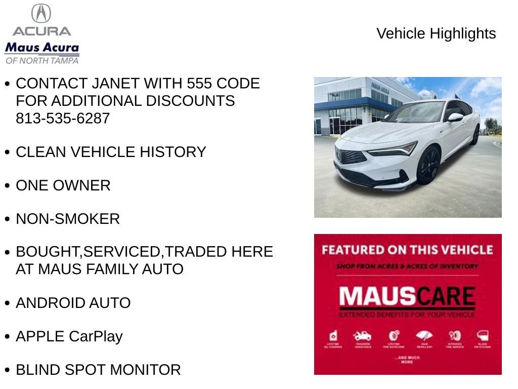 Certified Used 2026 Platinum White Acura A-Spec Tech Package image 8