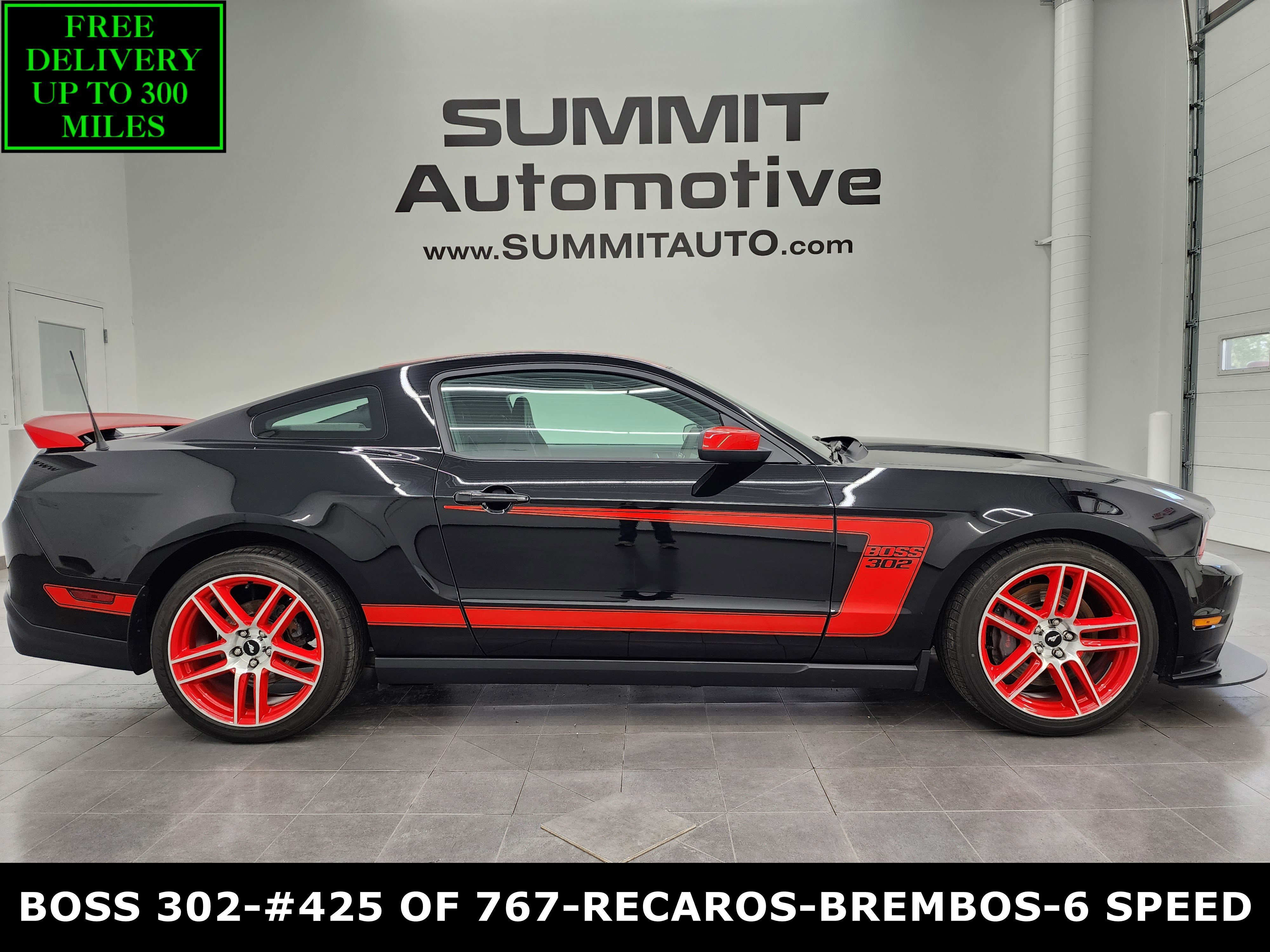 Used 2012 Black Ford Boss 302 Laguna Seca: BOSS 302-LAGUNA SECA LS 425-6 SPEED STICK-RECAROS image 1