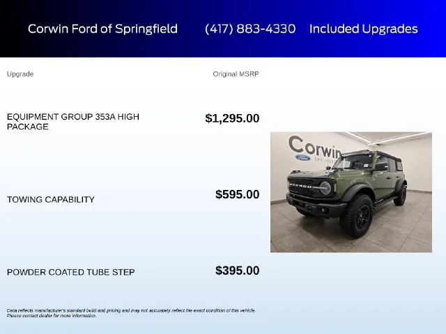Certified Used 2023 Eruption Green Metallic Ford Wildtrak image 6