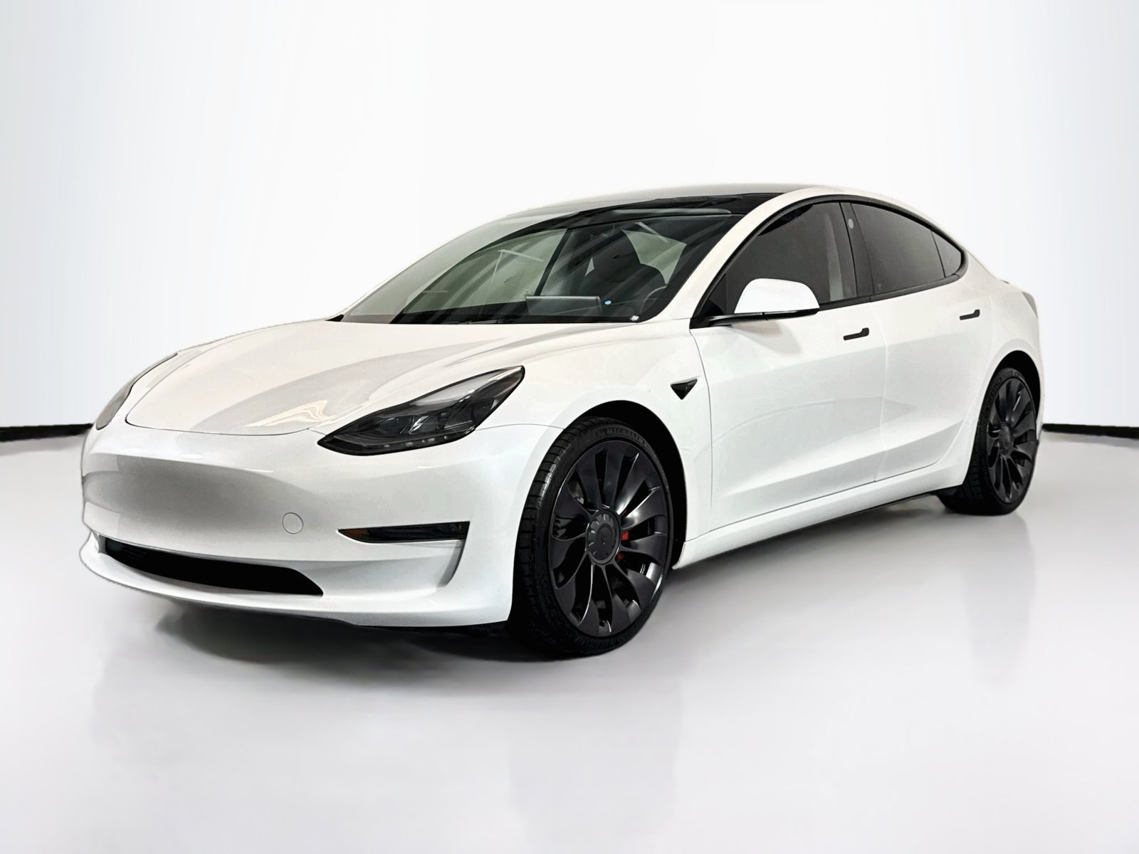 Used 2023 Pearl White Multi-Coat Tesla Performance image 1