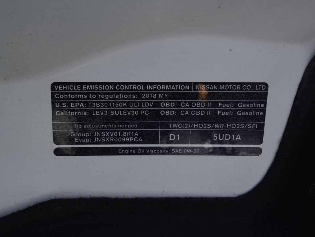 Used 2018 White Nissan SV image 6