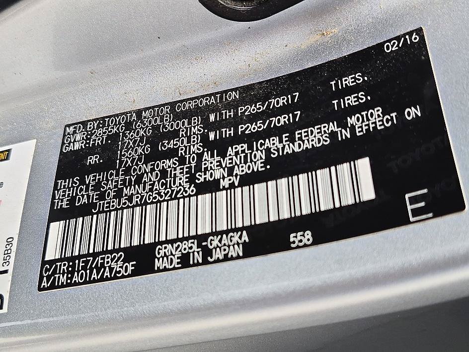 Used 2016 CLASSIC SILVER METALLIC Toyota Limited image 36