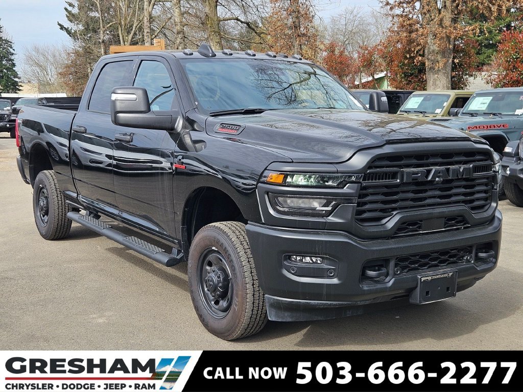 New 2025 Diamond Black Crystal Pearl-Coat Exterior Paint RAM Tradesman image 1