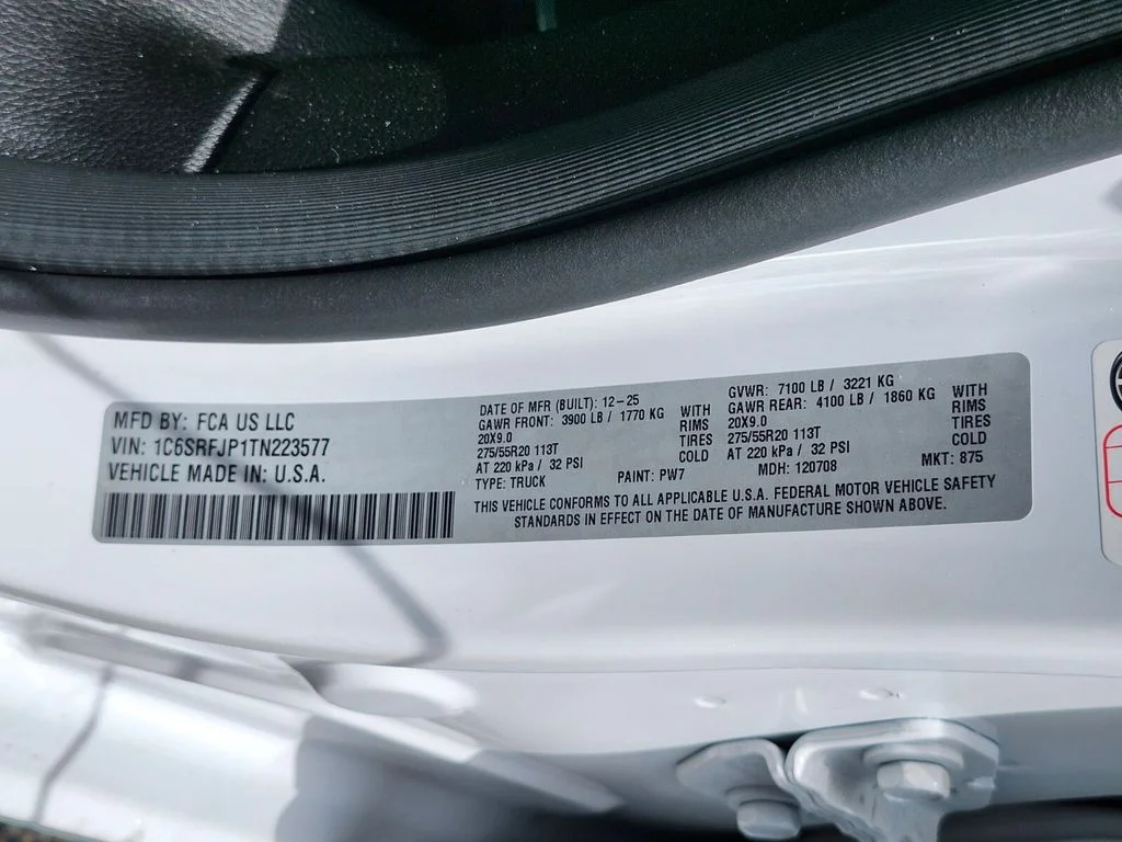 New 2026 Bright White Clear-Coat Exterior Paint RAM Laramie image 33