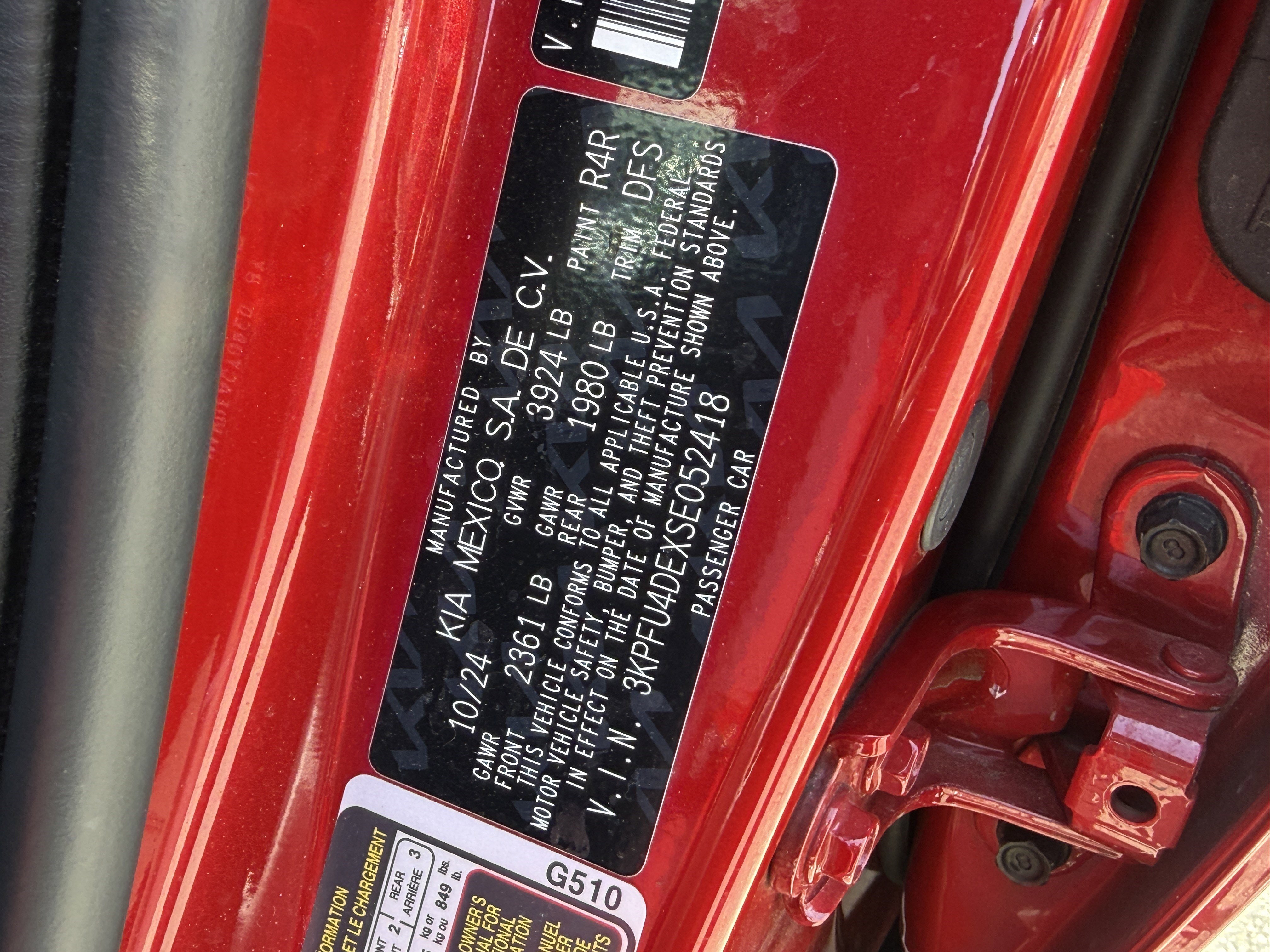 Certified Used 2025 Currant Red Kia EX image 28