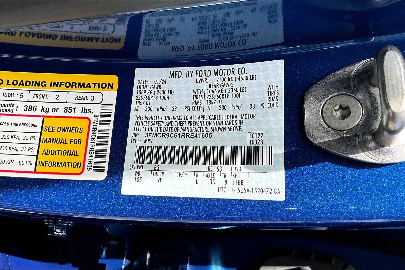 Used 2024 Atlas Blue Metallic Ford Outer Banks image 19