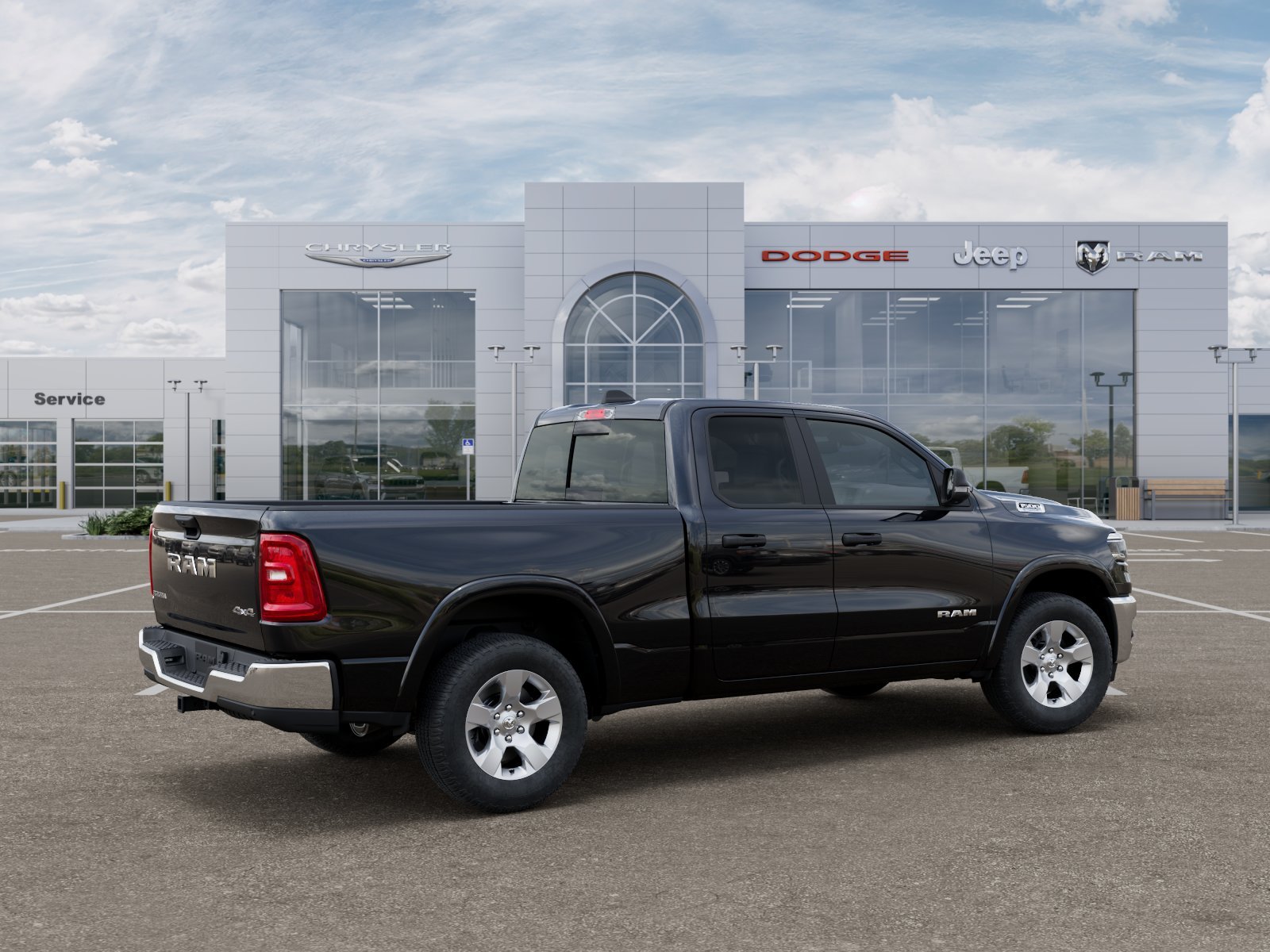 New 2026 Diamond Black Crystal Pearl-Coat Exterior Paint RAM Big Horn/Lone Star image 34