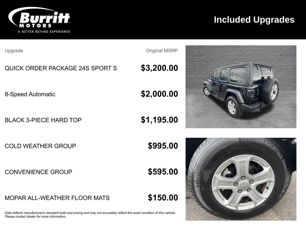 Used 2018 Black Jeep Unlimited Sport S image 3