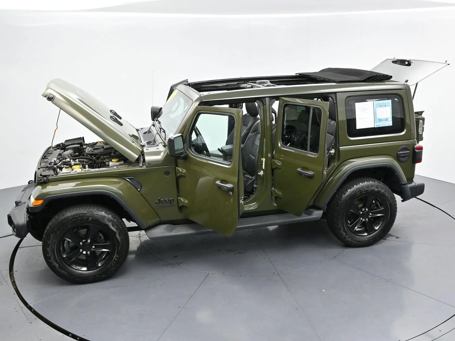 Used 2022 Sarge Green Clearcoat Jeep Unlimited Sahara Altitude image 43