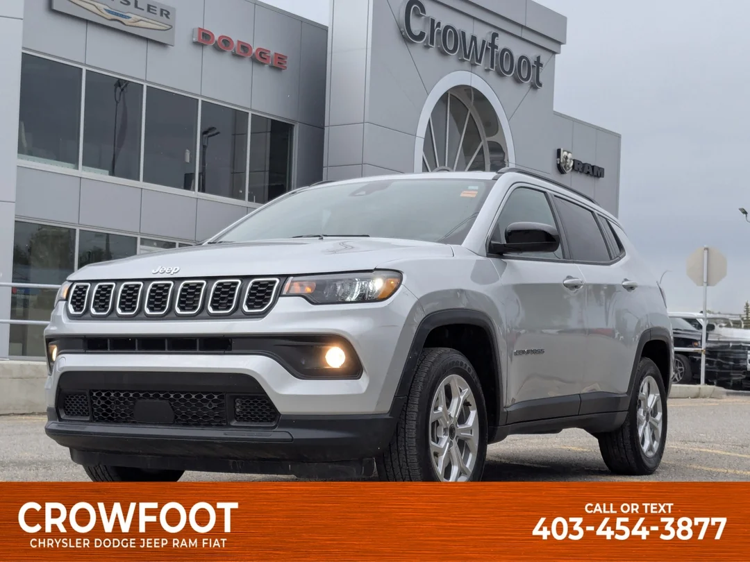 Certified Used 2025 Silver Jeep North - - 4x4 - Back Up Cam - Forward Collision - Remote Start & More! image 1