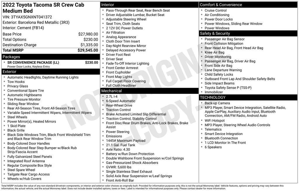 Used 2022 Red Toyota SR image 3