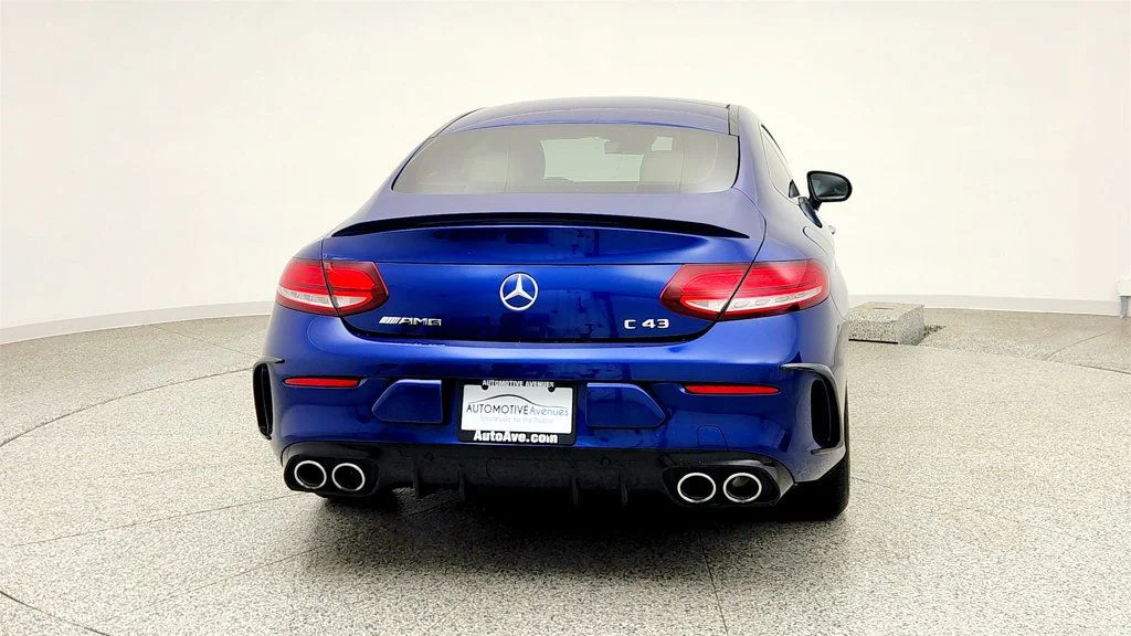 Used 2019 Brilliant Blue Metallic Mercedes-Benz AMG® C 43 4MATIC Coupe w/ Multimedia Pkg & Leather, Upholstery image 4