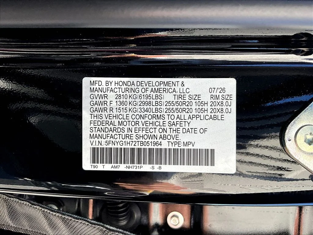 New 2026 Crystal Black Pearl Honda AWD Touring image 22