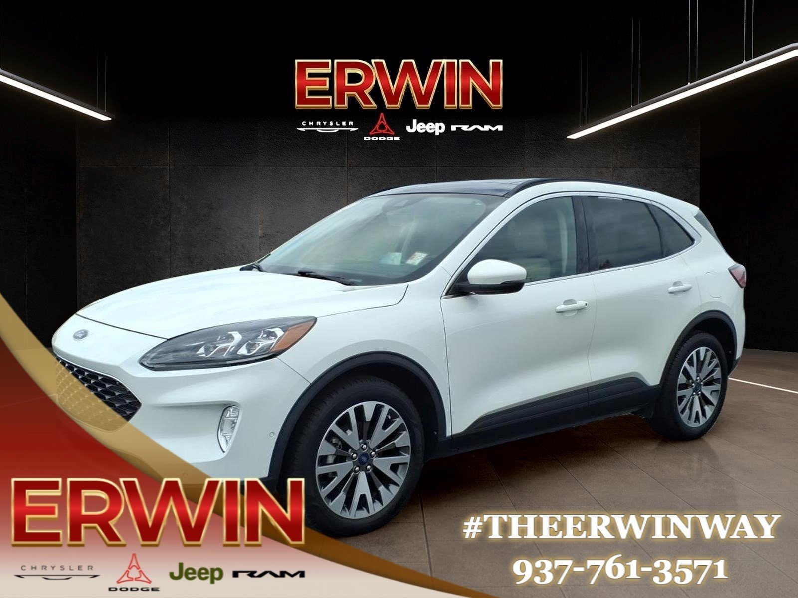 Used 2020 Star White Metallic Tri-Coat Ford Titanium image 3
