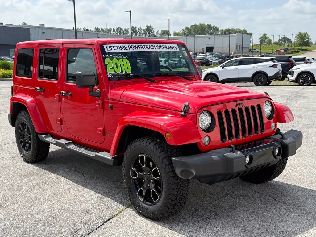 Used 2018 Red Jeep Unlimited Sahara image 2