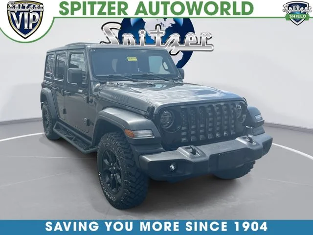 Used 2020 Gray Jeep Unlimited Sport image 1