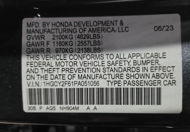 Used 2023 Gray Honda EX-L image 7