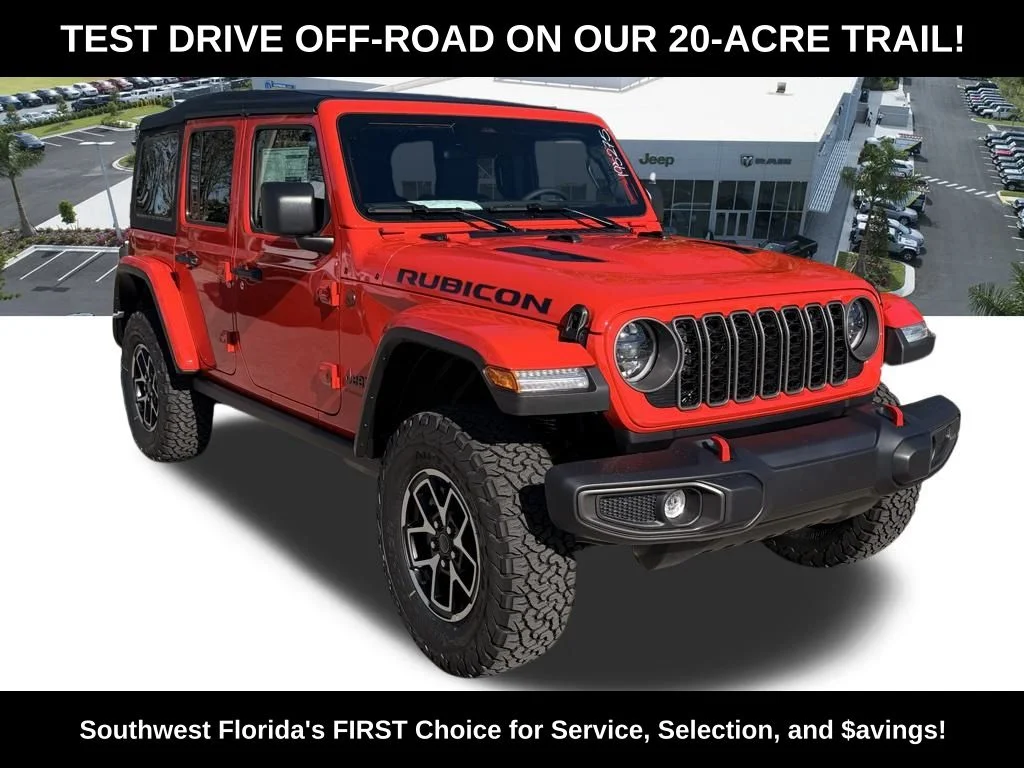 New 2026 Firecracker Red Clear-Coat Exterior Paint Jeep Rubicon image 2