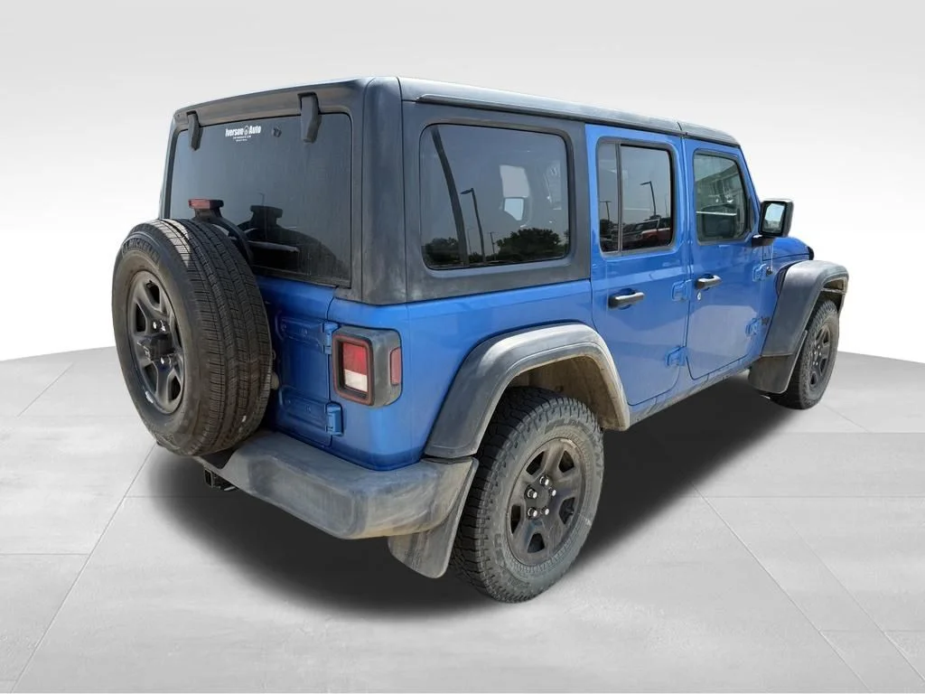 Used 2021 Blue Jeep Unlimited Sport image 4