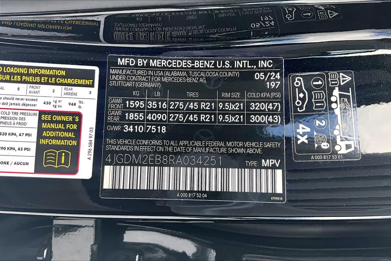 Used 2024 Obsidian Black Metallic Mercedes-Benz EQS 450 image 31