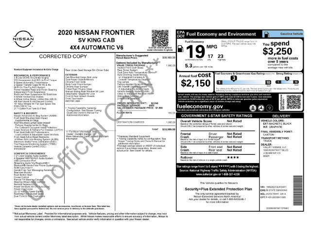 Used 2020 Black Nissan SV image 3
