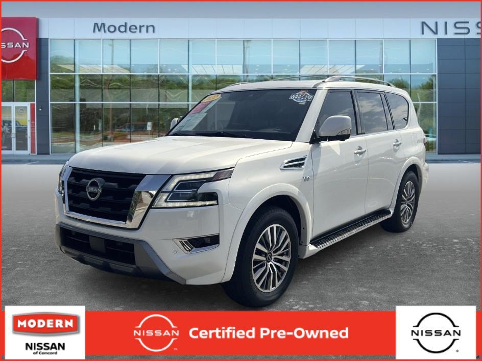 Used 2022 Aspen White TriCoat Pearl Nissan SL image 1
