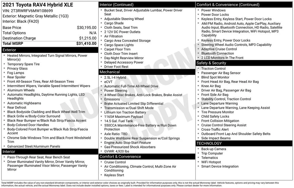 Used 2021 Gray Toyota XLE image 17