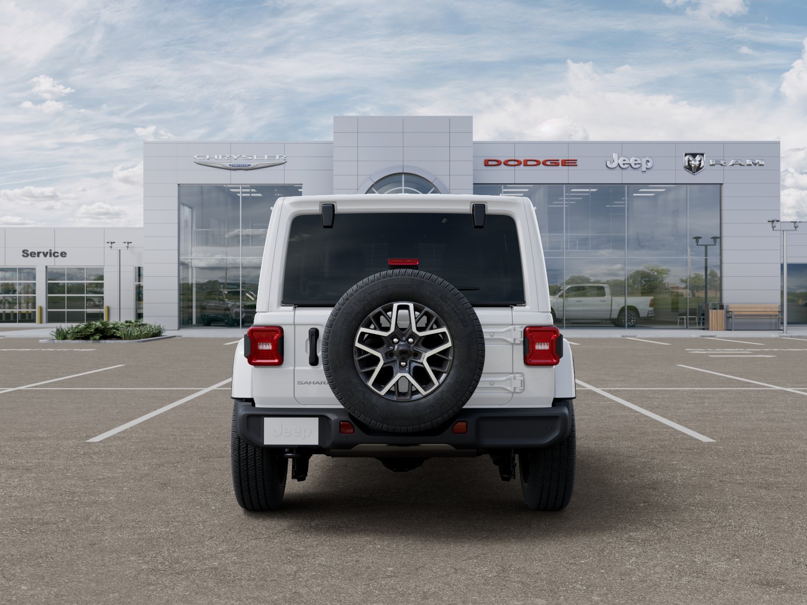 New 2026 Bright White Clear-Coat Exterior Paint Jeep Sahara image 16