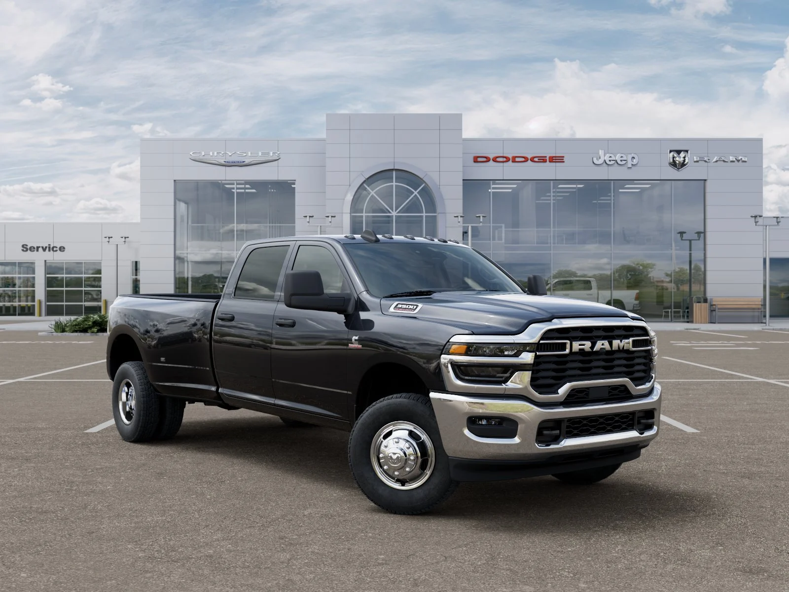 New 2026 Diamond Black Crystal Pearl-Coat Exterior Paint RAM Tradesman image 5