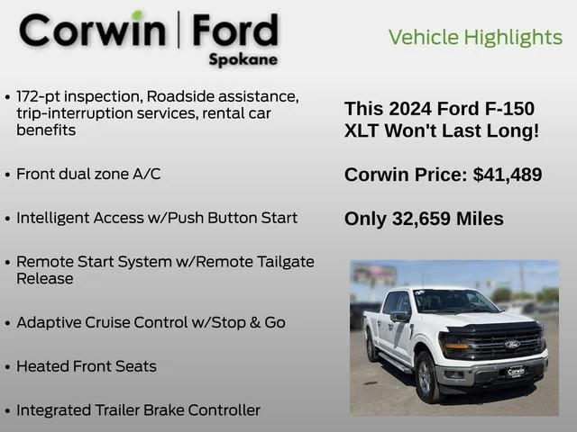 Used 2024 Oxford White Ford XLT image 19