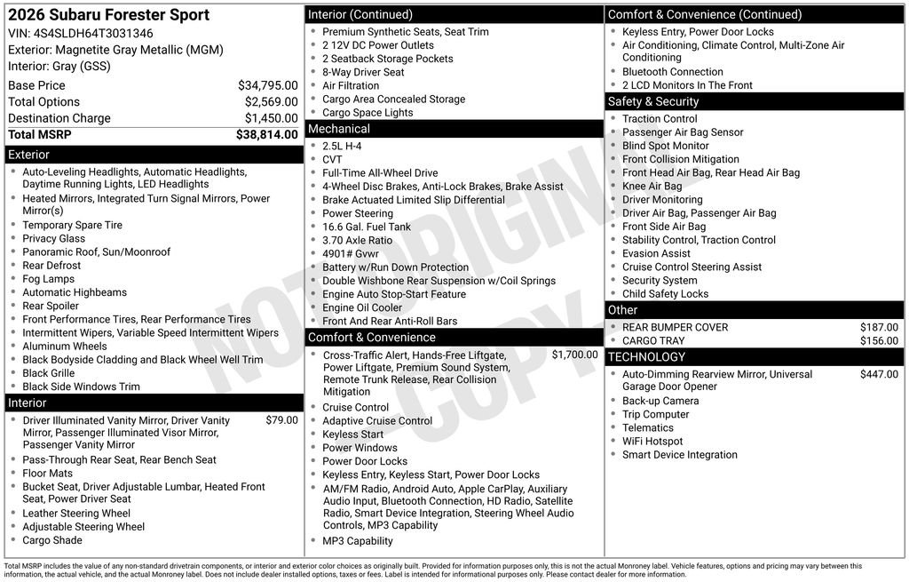2026 Subaru Forester Sport - Photo 4