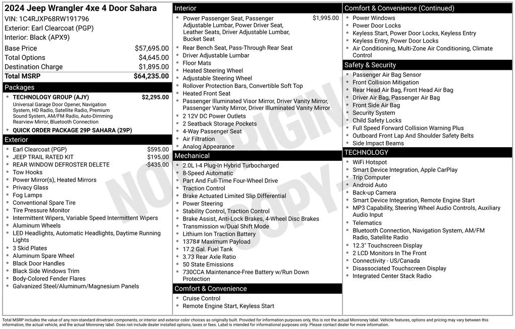 Used 2024 Gray Jeep Sahara 4xe image 17