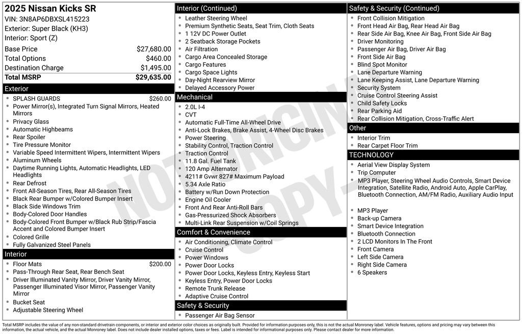 Used 2025 Black Nissan SR image 29