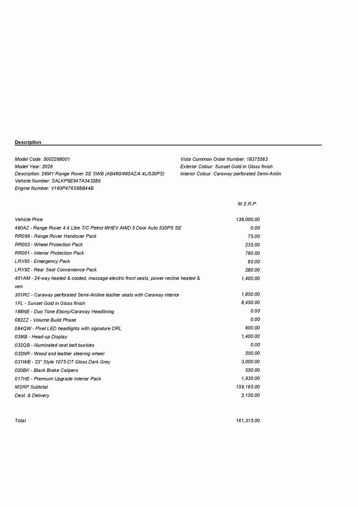 2026 LAND ROVER RANGE ROVER - Image 3