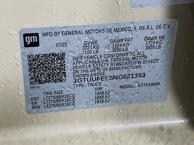Used 2022 Beige GMC AT4X image 12