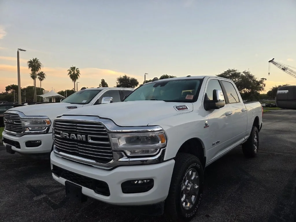 Used 2024 Bright White Clearcoat Ram Laramie image 3