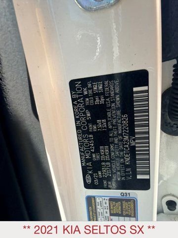 Certified Used 2021 White Kia SX image 27