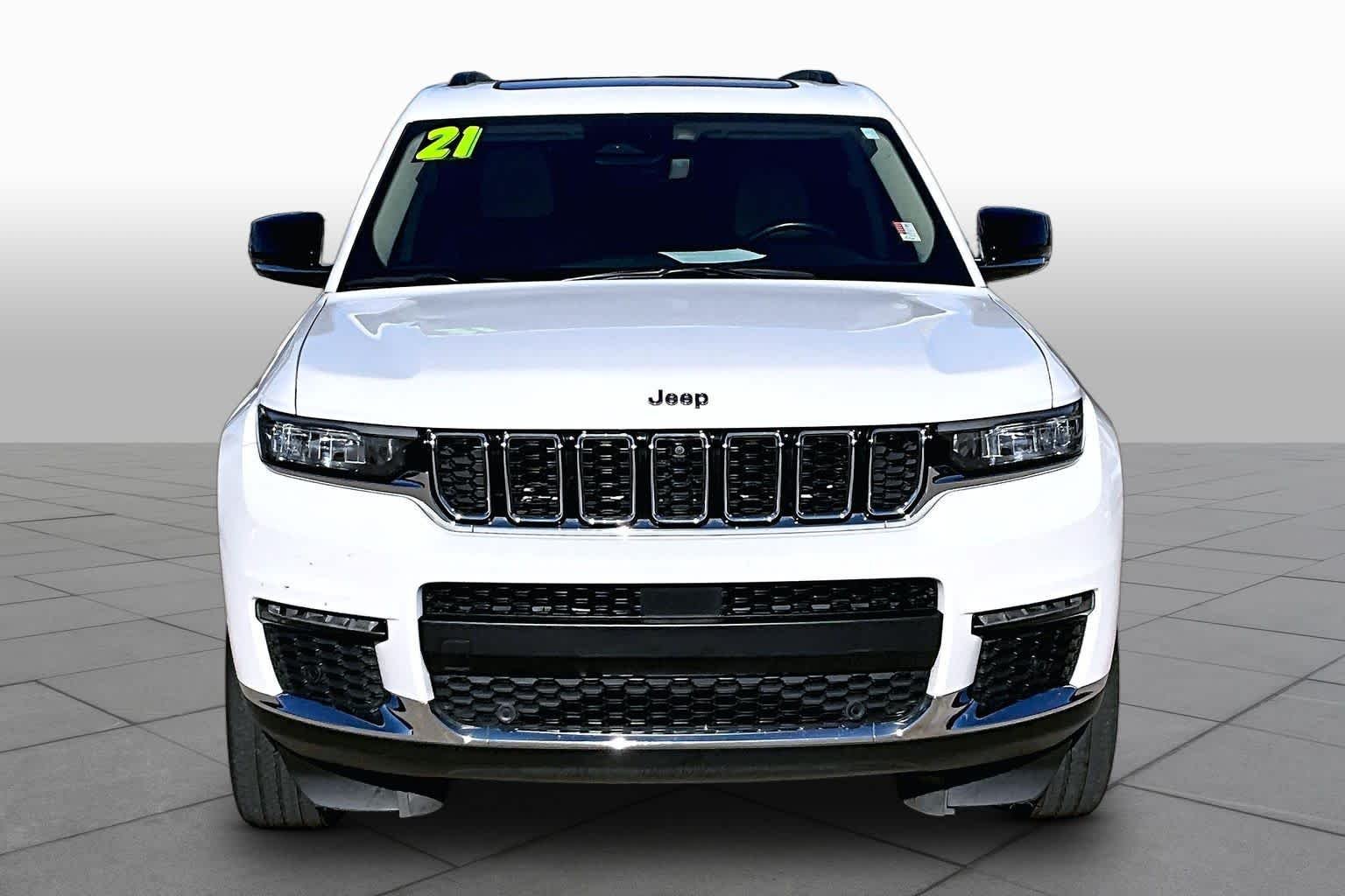 Used 2021 Bright White Clearcoat Jeep Limited image 5