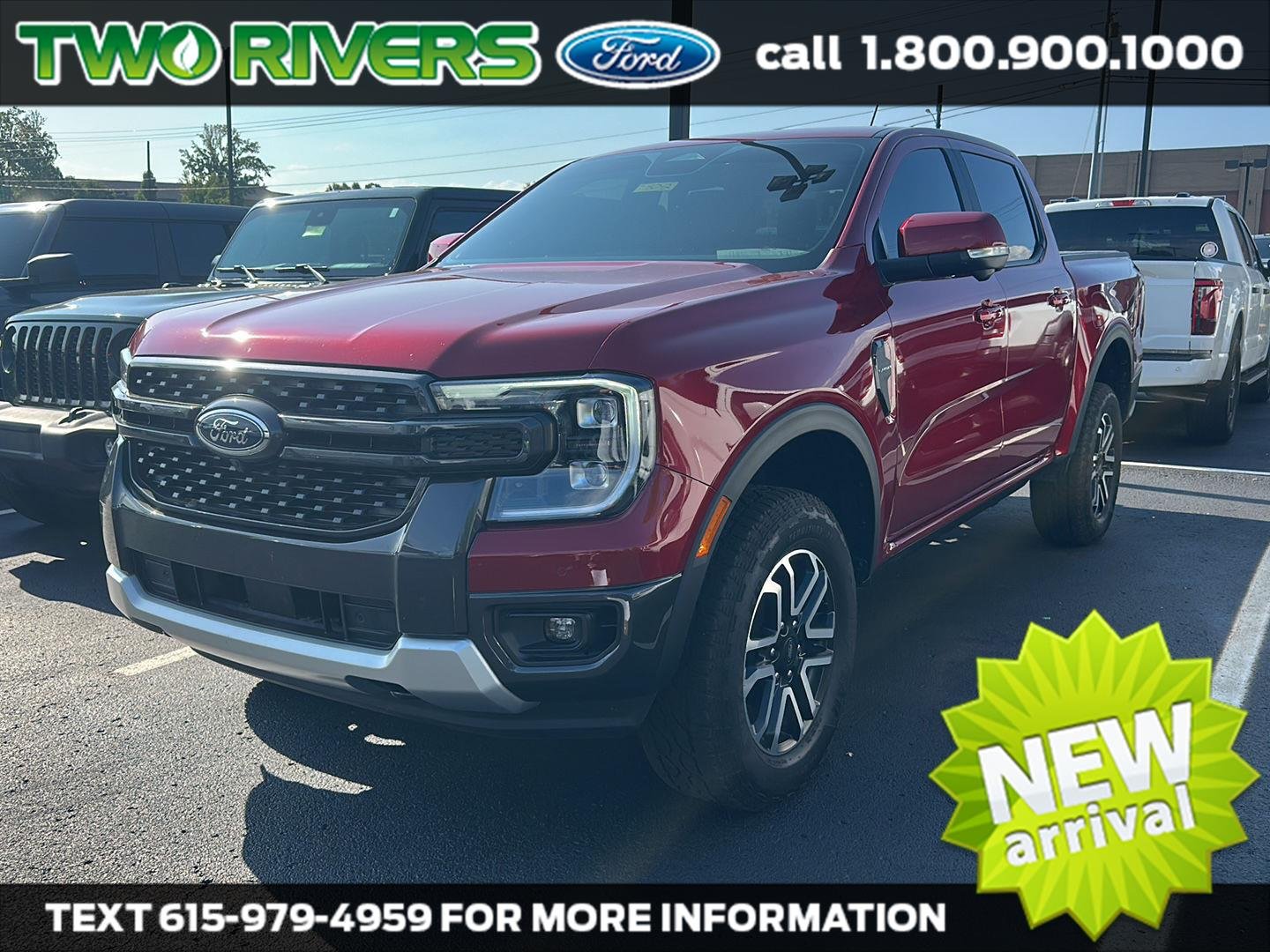 Used 2025 Ruby Red Metallic Tinted Clearcoat Ford LARIAT image 1
