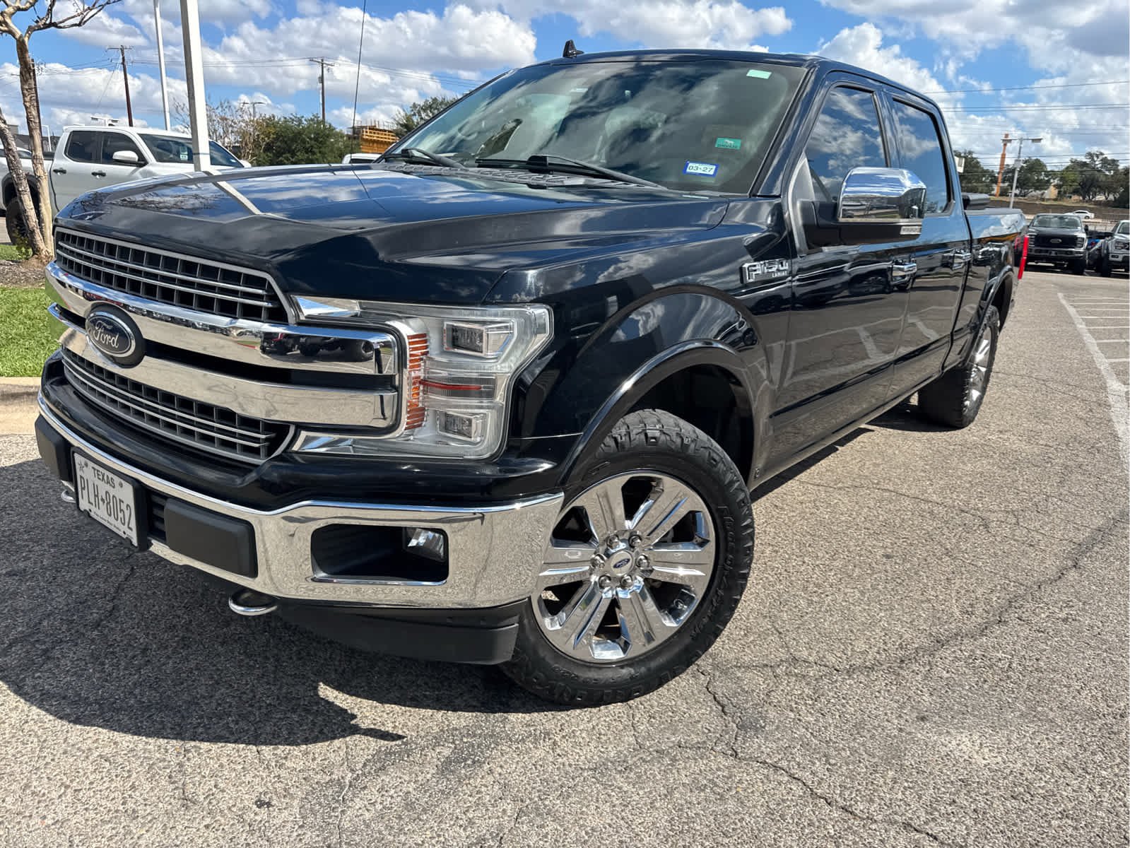 Used 2018 Shadow Black Ford LARIAT image 2
