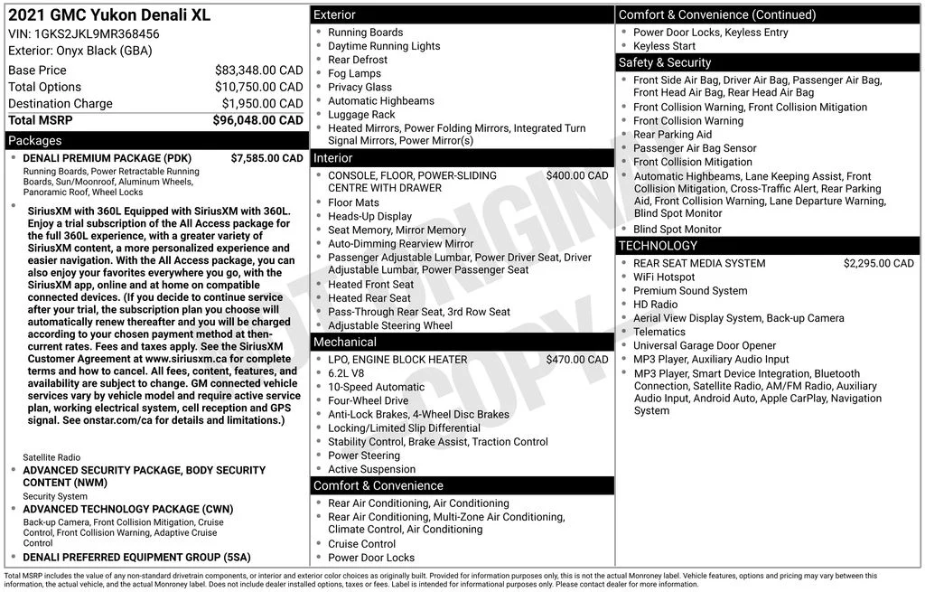 Used 2021 Black GMC Denali image 2