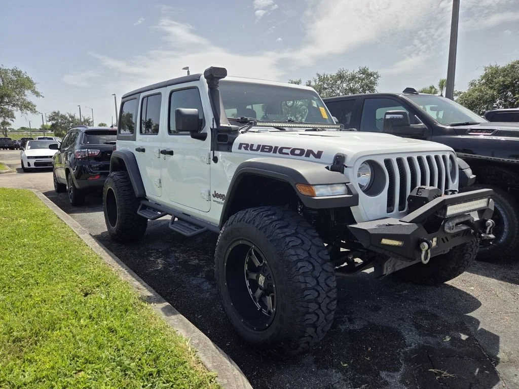 Used 2020 Bright White Clearcoat Jeep Rubicon image 2