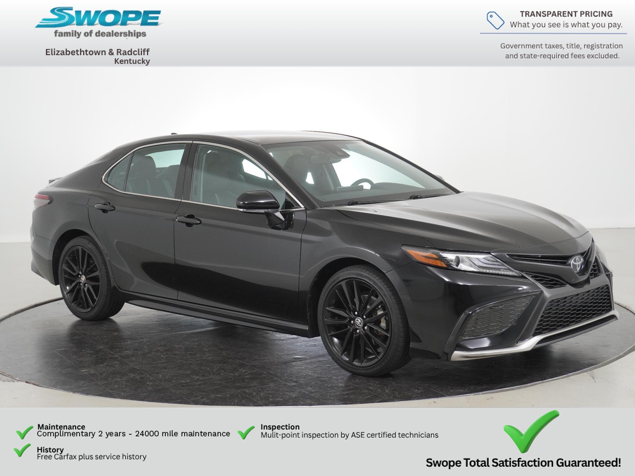 Used 2024 Midnight Black Metallic Toyota XSE image 1