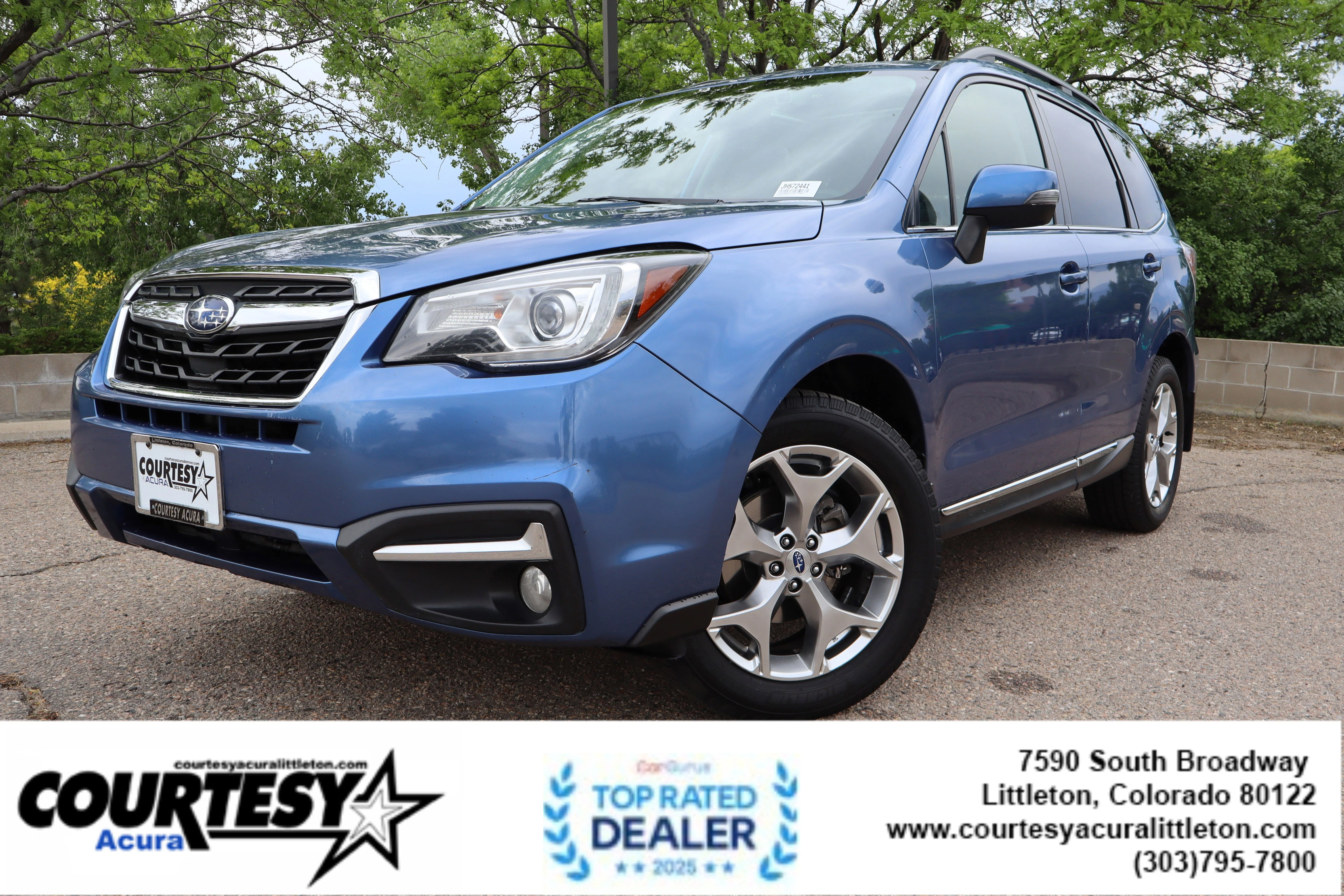 Used 2018 Quartz Blue Pearl Subaru Touring image 1