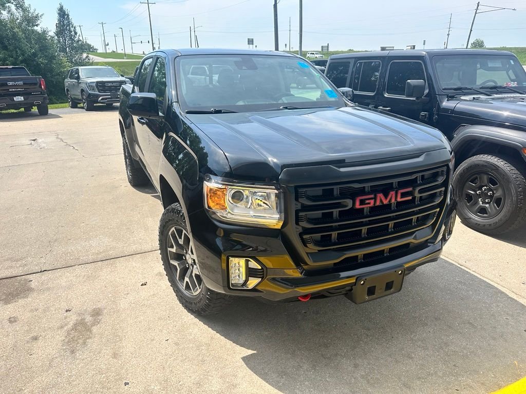 Used 2021 GMC Canyon AT4 with VIN 1GTG6FEN4M1176229 for sale in Kansas City