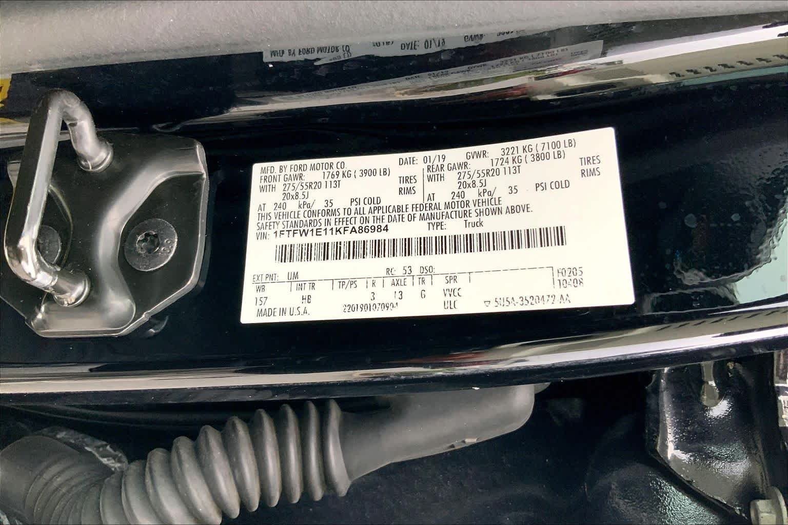 Used 2019 Agate Black Metallic Ford LARIAT image 29