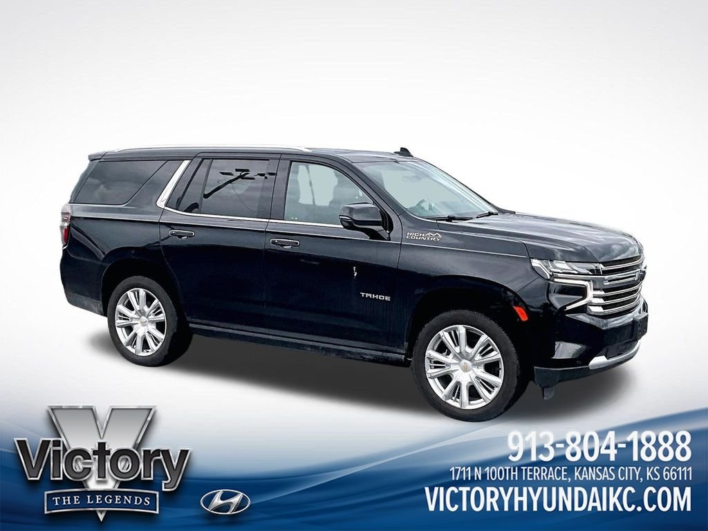Used 2021 Chevrolet Tahoe High Country with VIN 1GNSKTKL2MR221961 for sale in Kansas City
